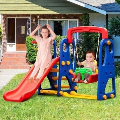 MYTS 3 in 1 Kids Play set with swing and slide 
